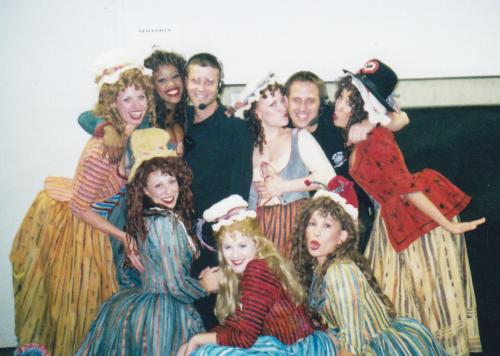 John with Les Miserables Actresses